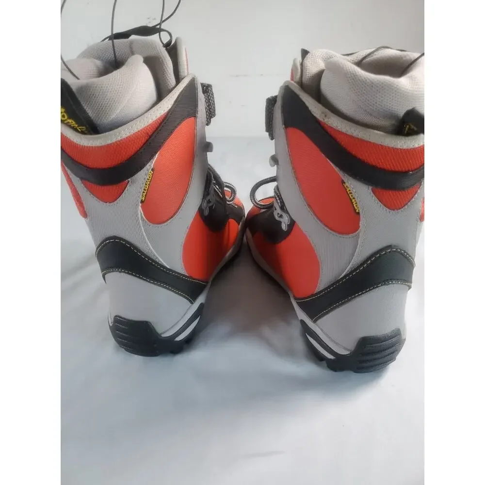 Salomon Ivy Auto Fit Snowboarding Boots Red Gray Black Women's Size 4.5